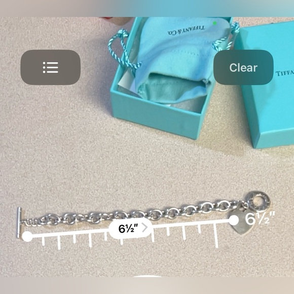 6 1/2” Tiffany & Co Heart Tag Toggle Blank Charm Bracelet in Sterling Silver - Picture 4 of 4